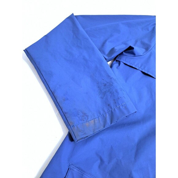 LL Bean PVC Rain Coat Jacket Parka Women's Medium Vintage Blue Waterproof Hooded - Picture 5 of 14